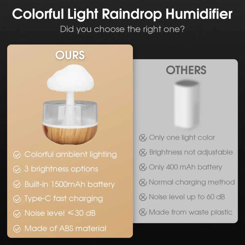 The Rain Cloud Humidifier (Aromatherapy & Sleep Lamp).