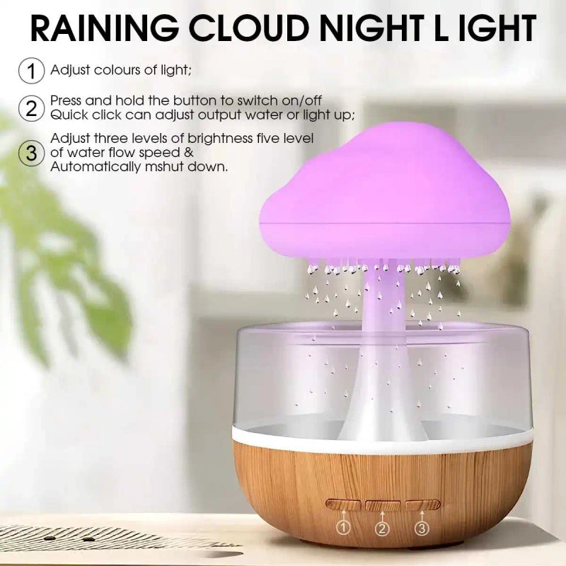 The Rain Cloud Humidifier (Aromatherapy & Sleep Lamp).