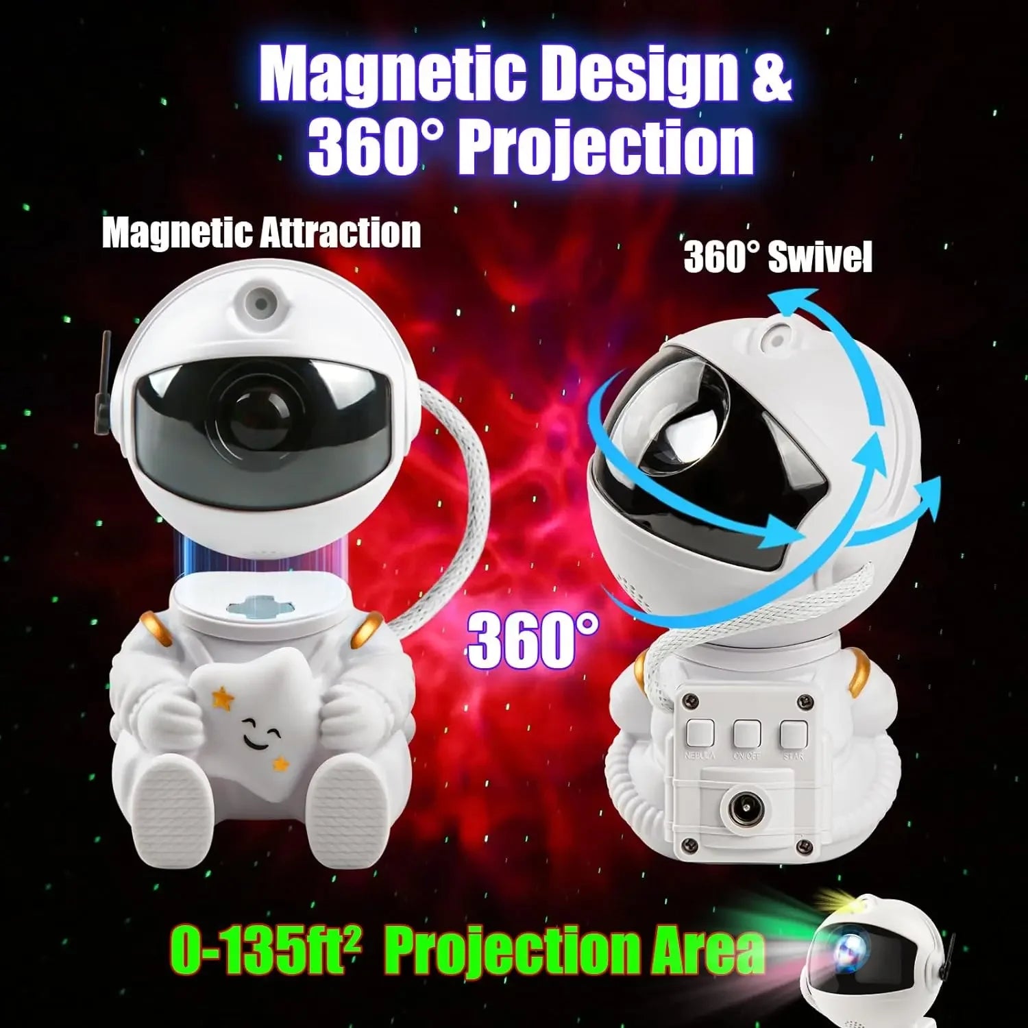 Astronaut Galaxy Projector Star